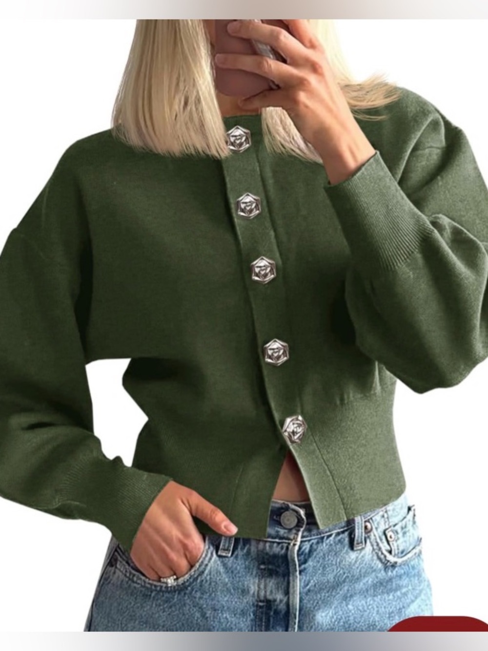 Saodimallsu New no tags button up cardigan, large